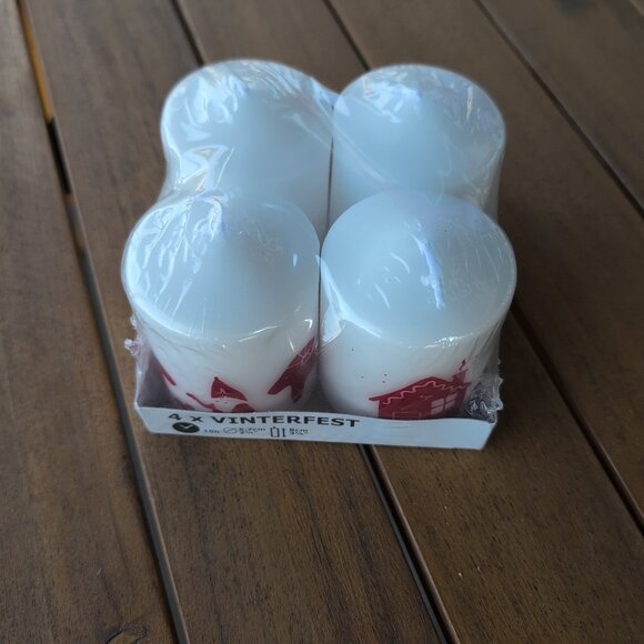 New IKEA Christmas Winter Candles 4 pack - Picture 3 of 4